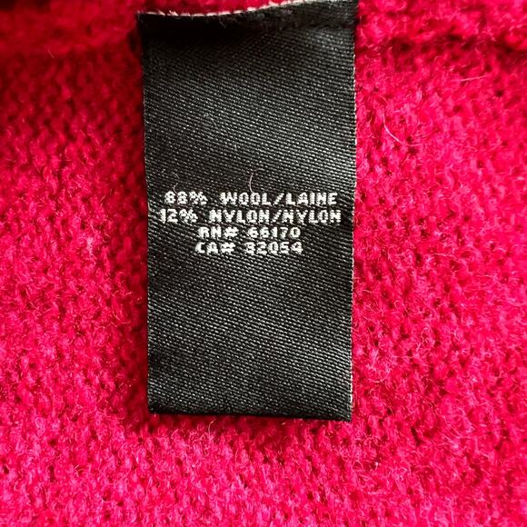 Burning Torch Short Sleeve Mid-Length Cardigan Sweater Womens Large Magenta Pink - Picture 4 of 5